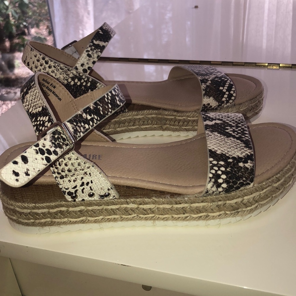 Brand New snake skin espadrilles sandals